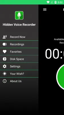 Hidden Voice Recorder android App screenshot 1